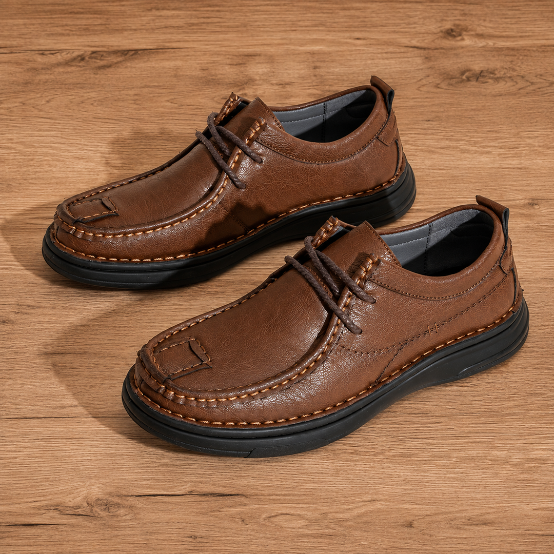 Soft Cushioned Moc-Toe Shoes