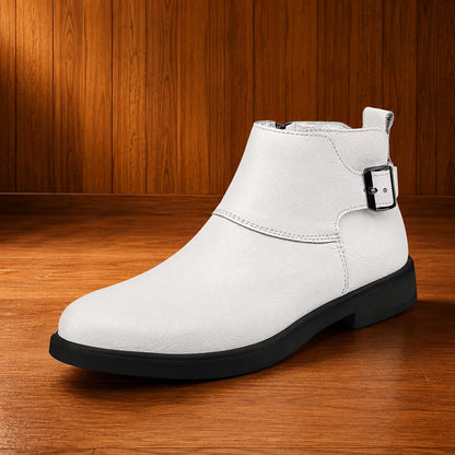 Buckle-Strap Ankle Boots