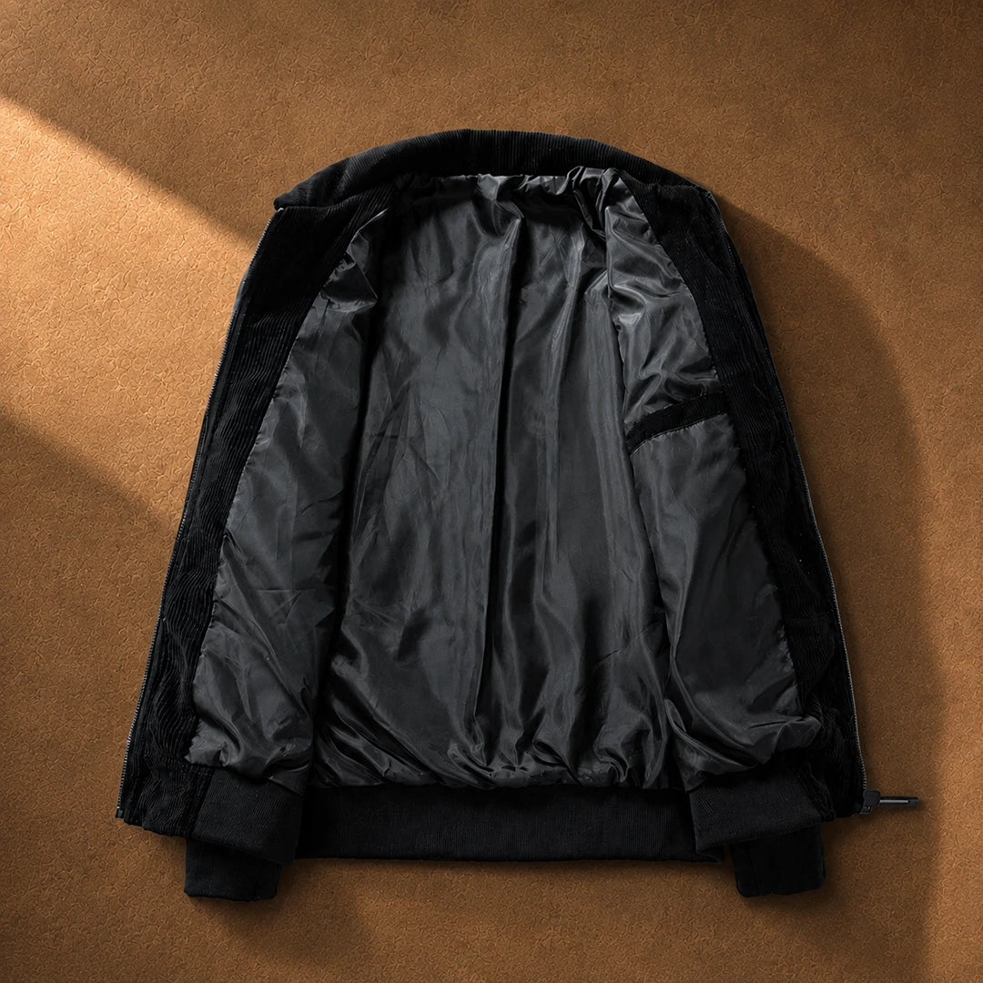 Casual Corduroy Zip Jacket