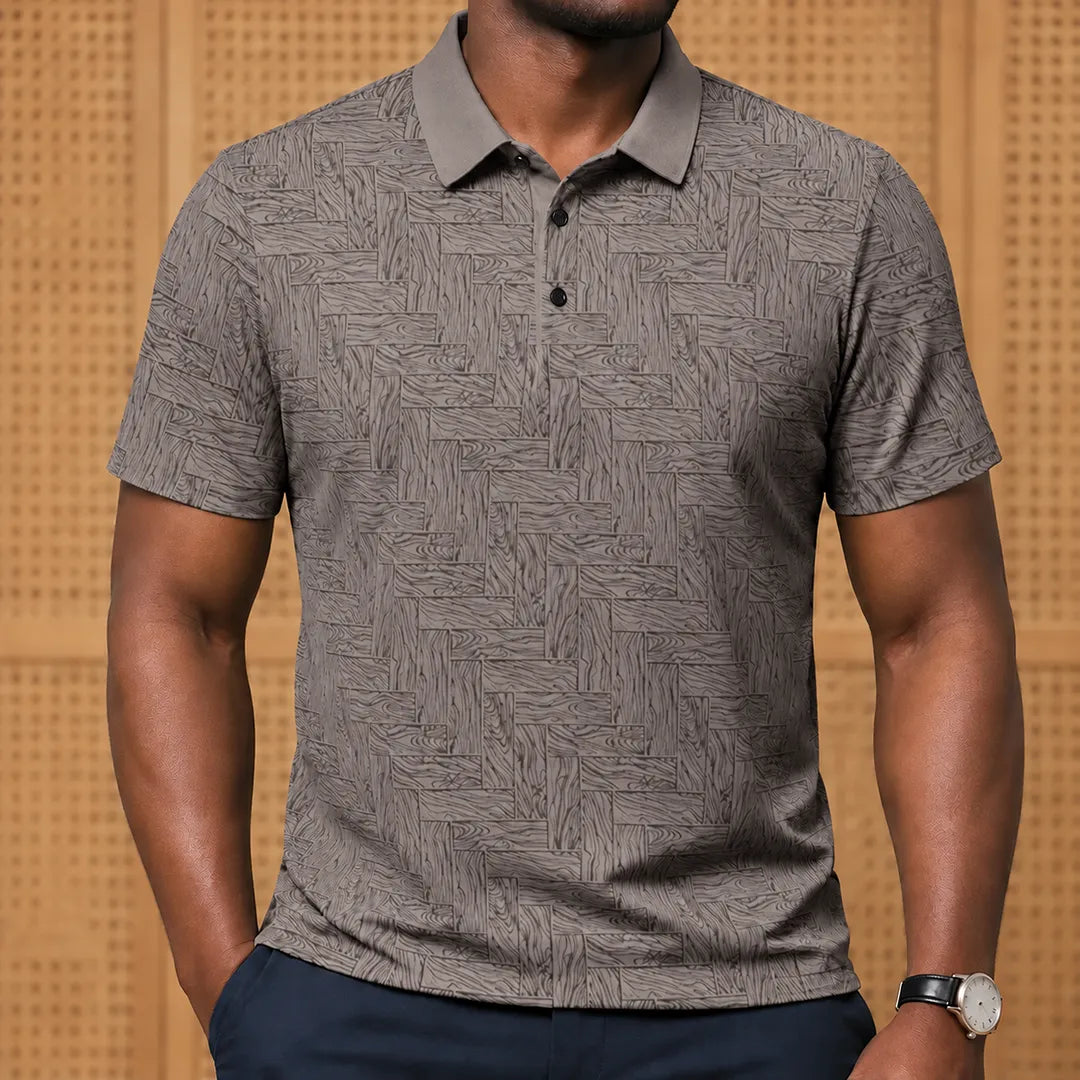 Casual Print Polo Shirt