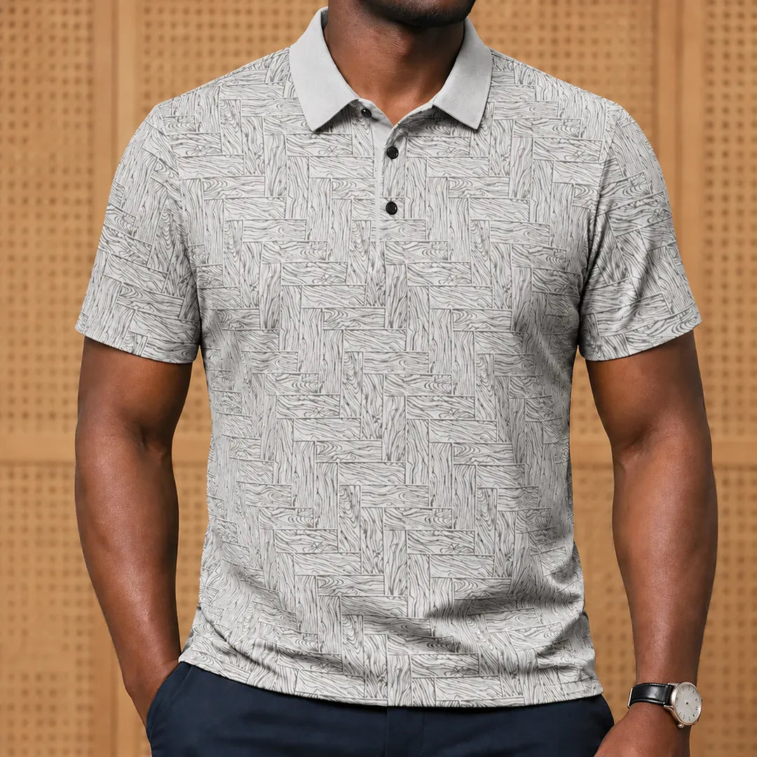 Casual Print Polo Shirt