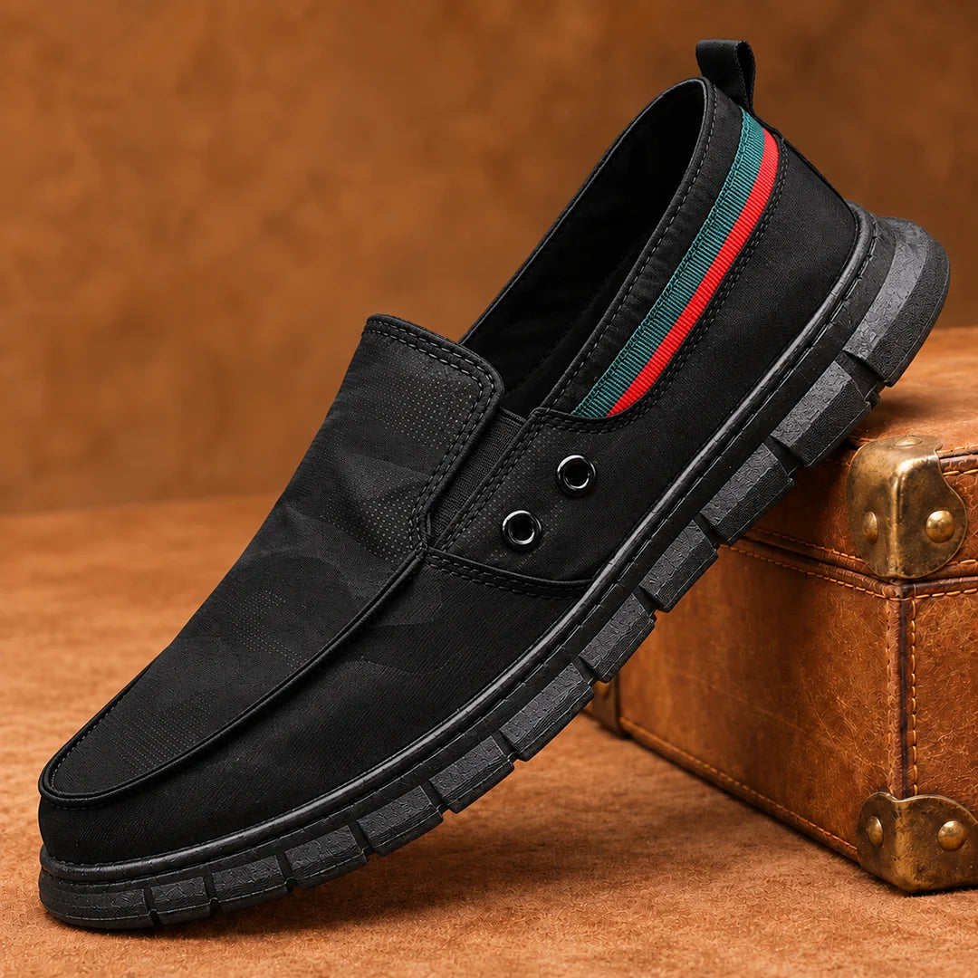 Casual Striped Slip-On Shoes
