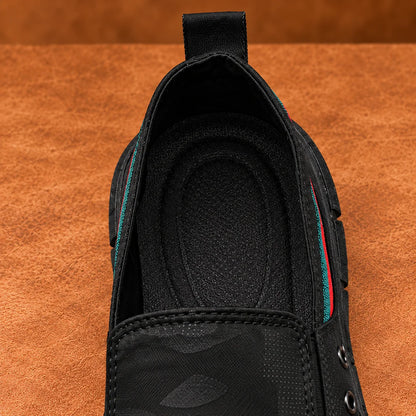 Casual Striped Slip-On Shoes
