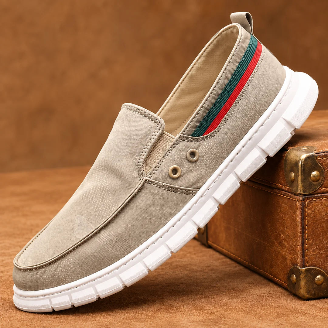Casual Striped Slip-On Shoes
