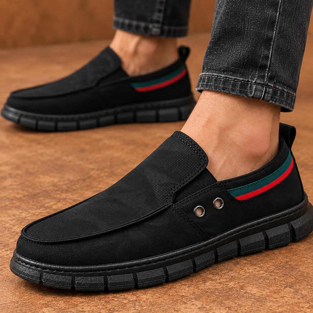Casual Striped Slip-On Shoes