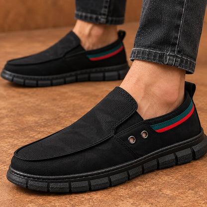 Casual Striped Slip-On Shoes