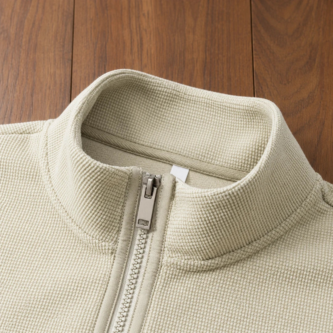 Casual Textured Pullover Sweatshirt