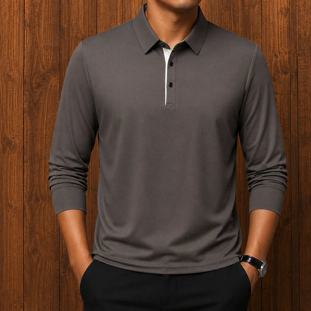 Classic Button Placket Polo Shirt