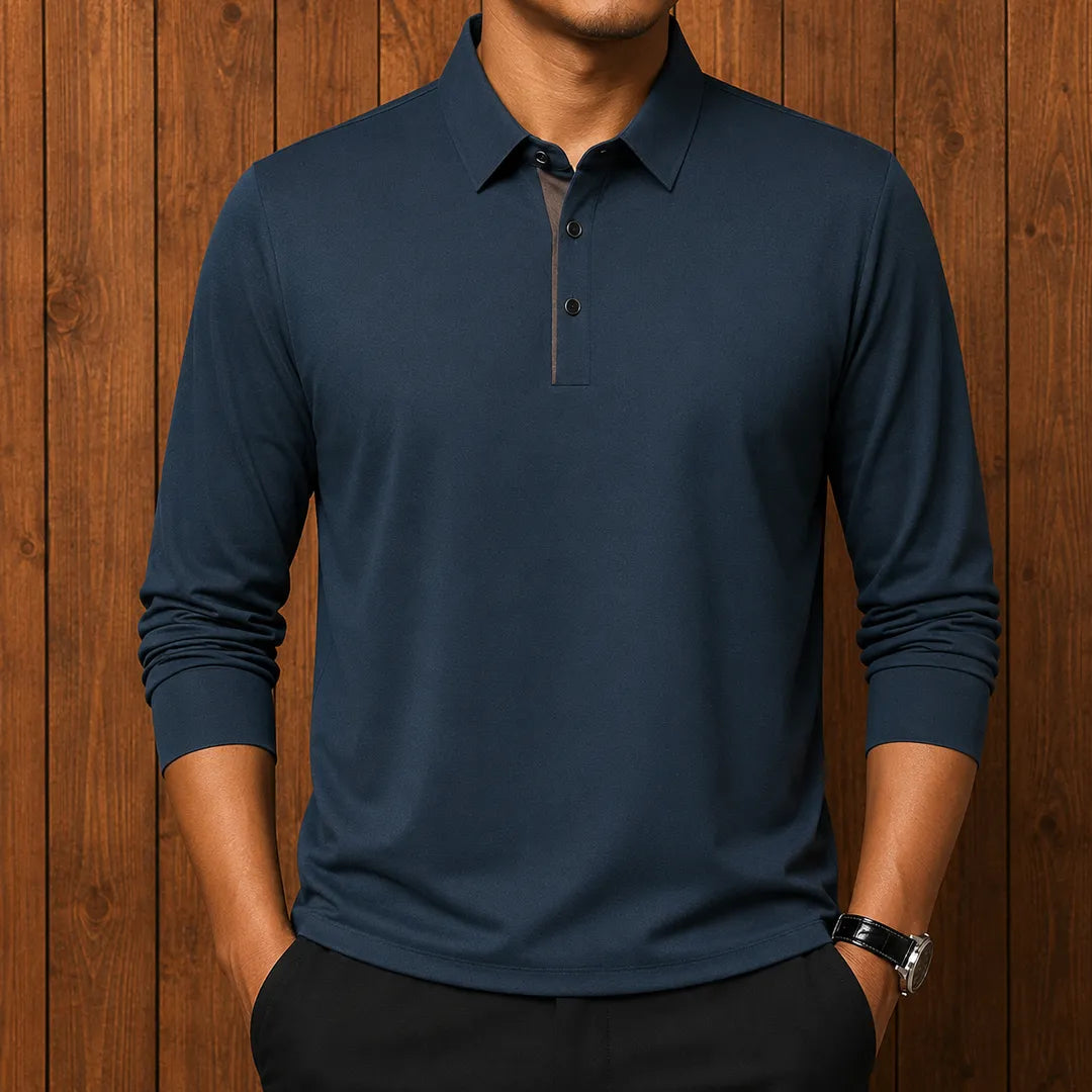 Classic Button Placket Polo Shirt