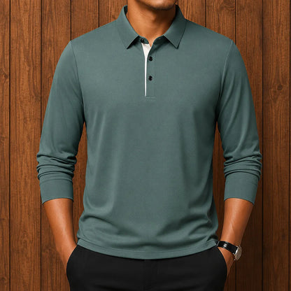 Classic Button Placket Polo Shirt