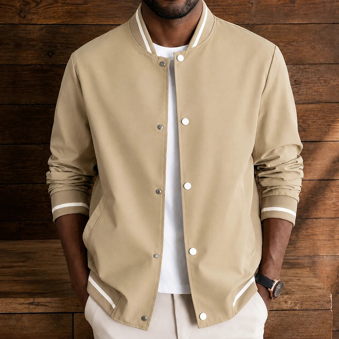 Classic Contrast Bomber Jacket