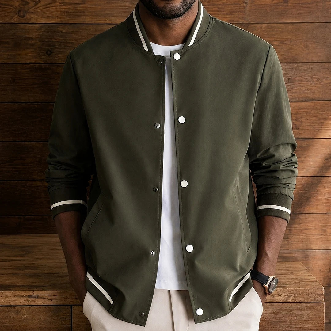 Classic Contrast Bomber Jacket