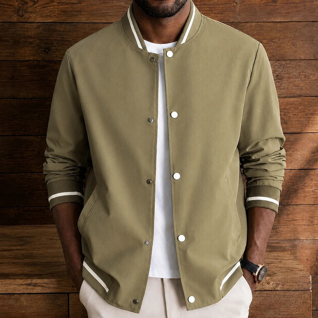 Classic Contrast Bomber Jacket