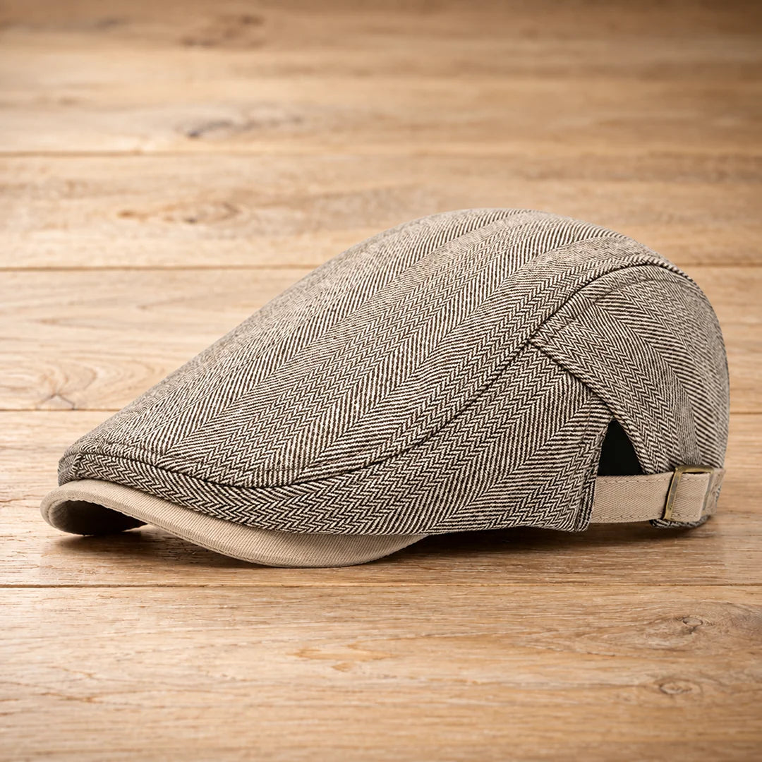 Classic Herringbone Flat Cap