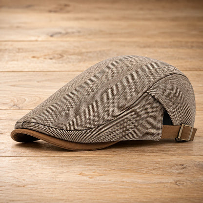 Classic Herringbone Flat Cap