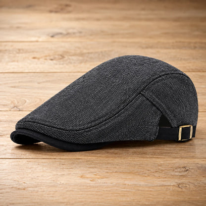 Classic Herringbone Flat Cap