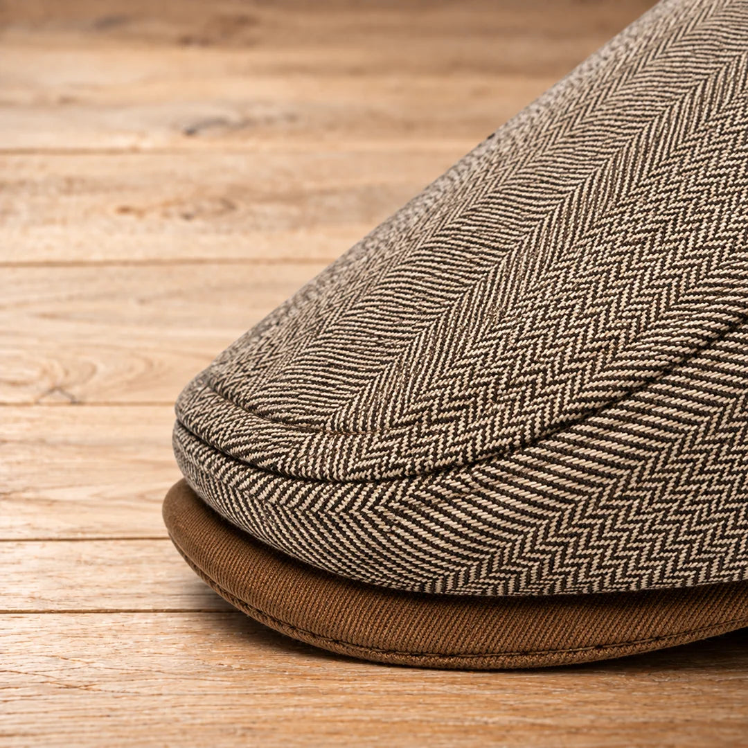 Classic Herringbone Flat Cap