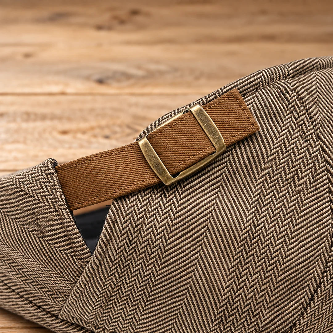 Classic Herringbone Flat Cap