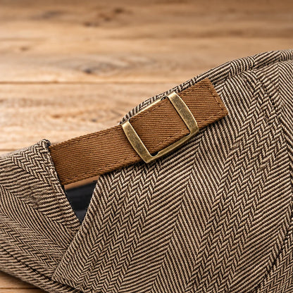 Classic Herringbone Flat Cap