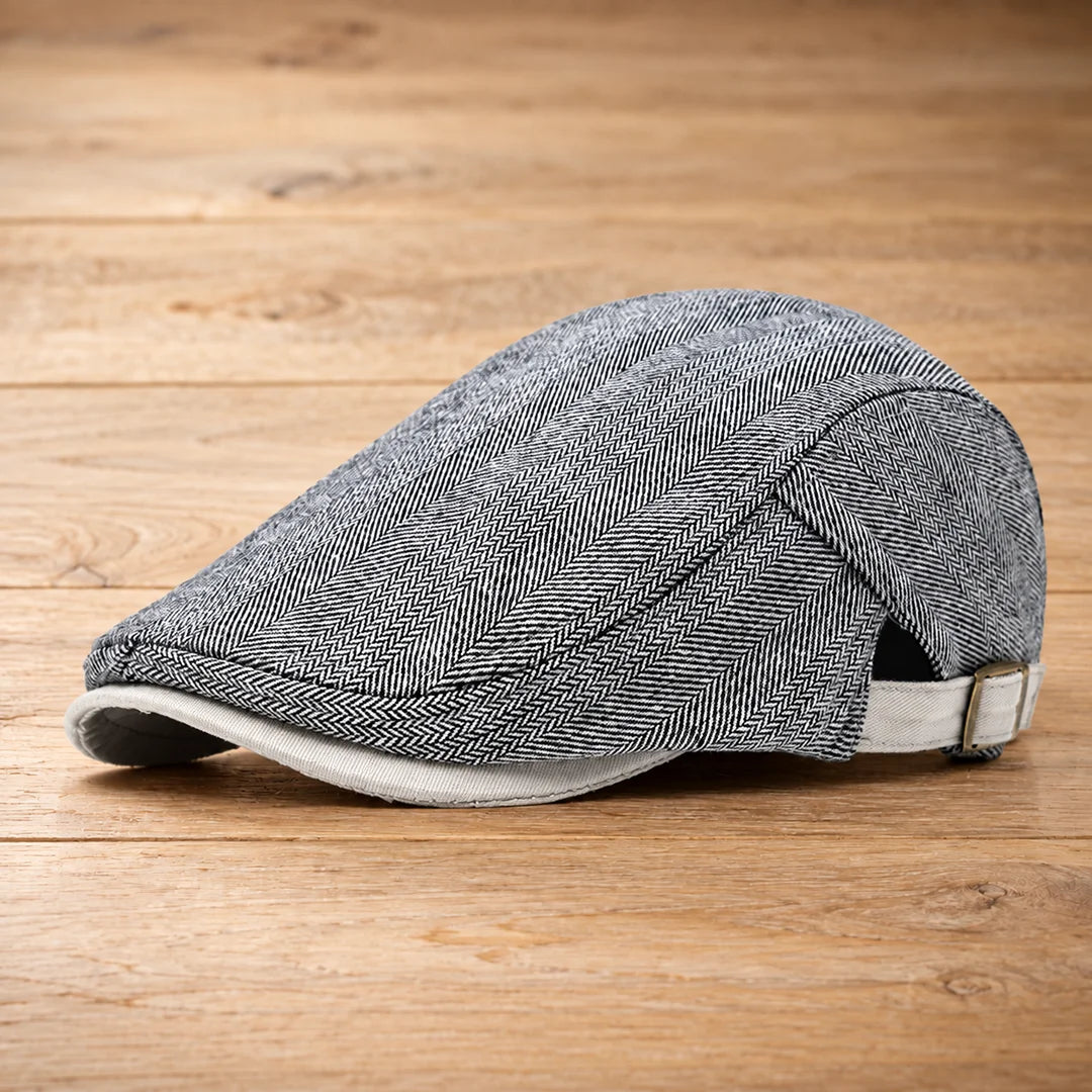 Classic Herringbone Flat Cap