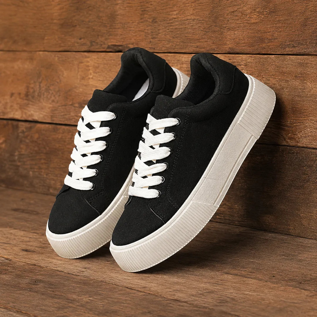 Classic Lace-Up Platform Sneakers