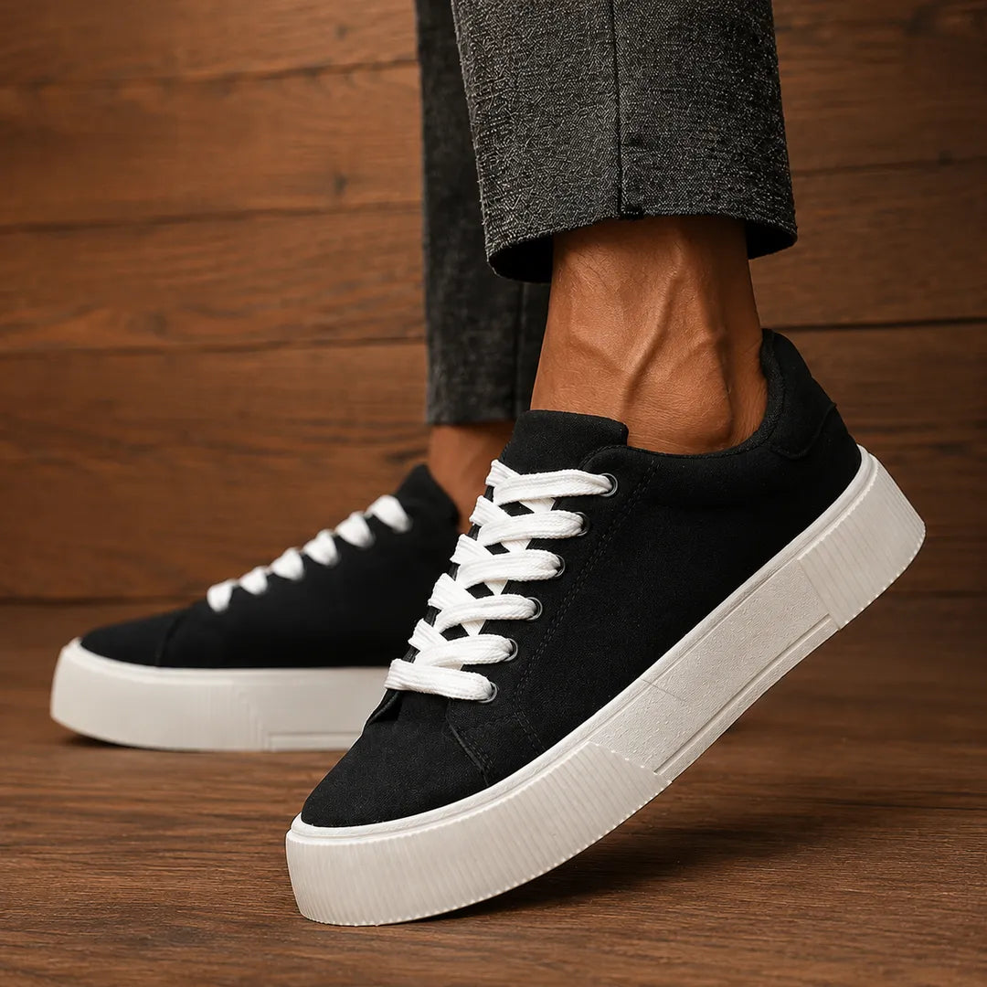 Classic Lace-Up Platform Sneakers
