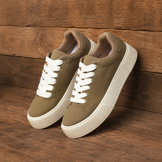Classic Lace-Up Platform Sneakers