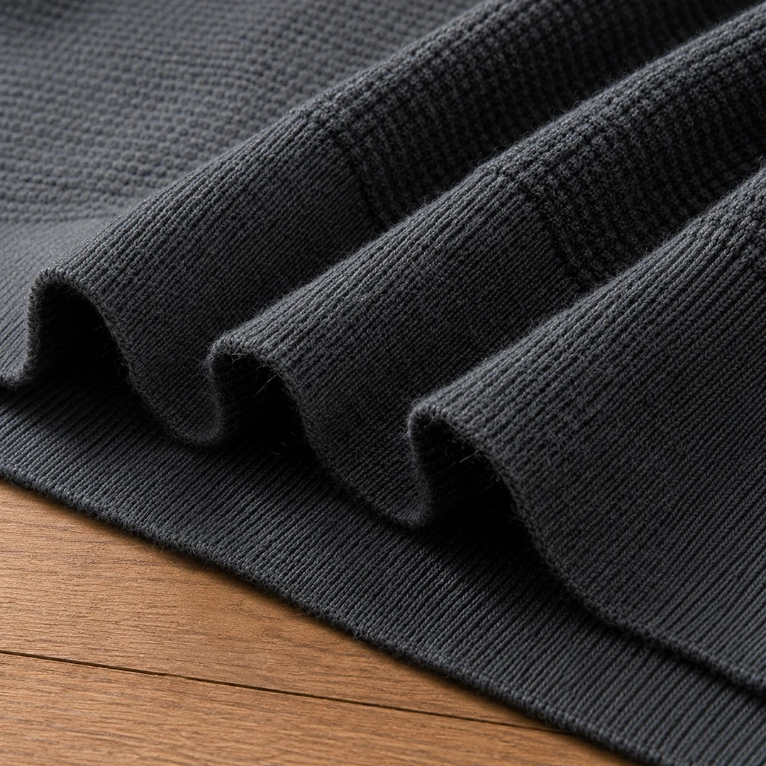 Classic Textured Polo Sweater