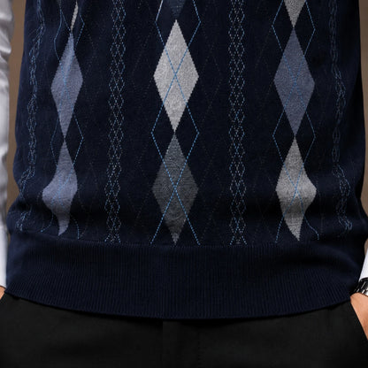 Classic V-Neck Argyle Vest