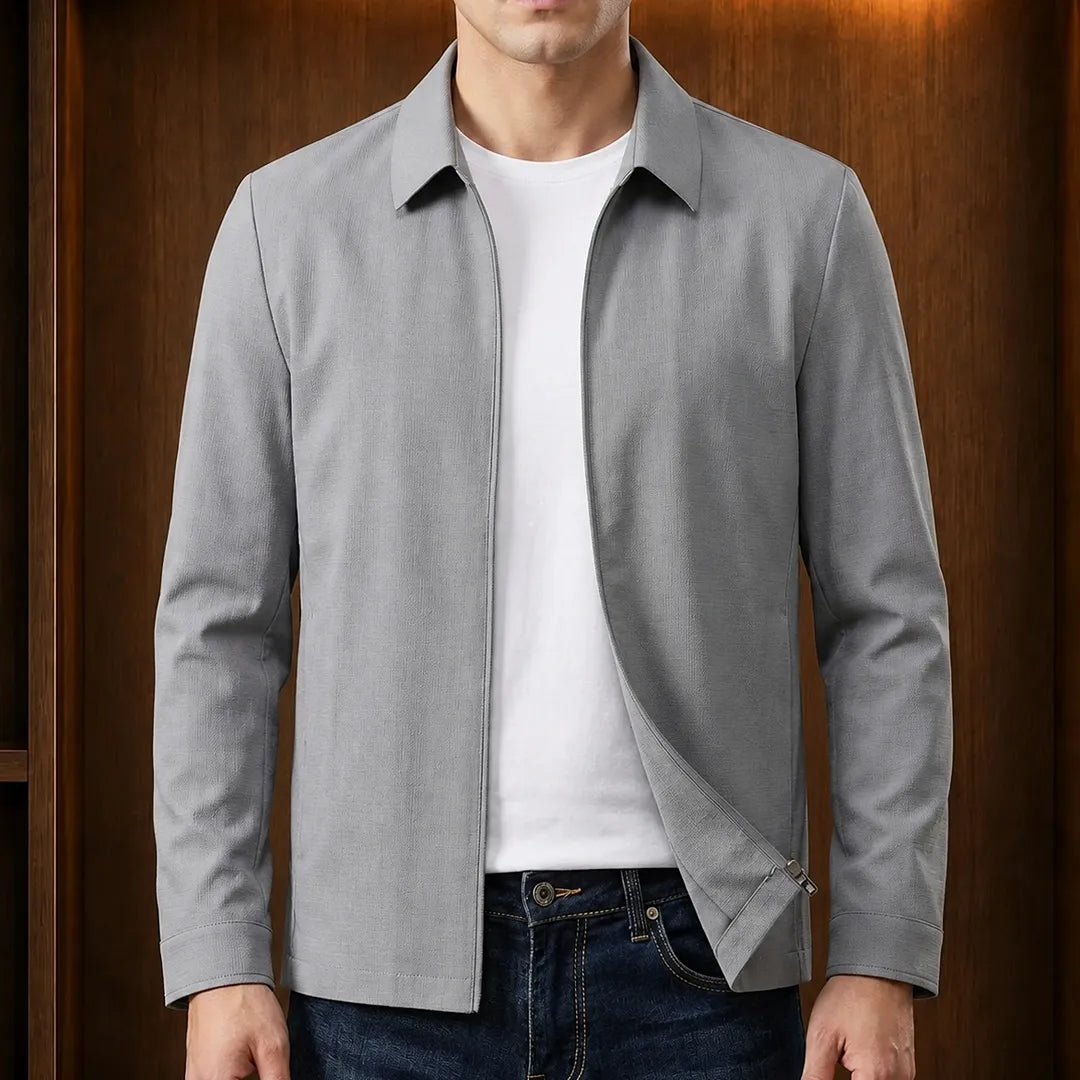 Collared Zip Shirt Jacket