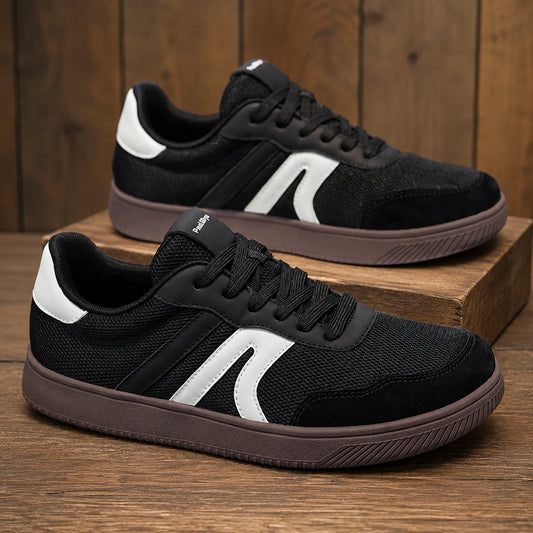 Contrast Panel Casual Sneakers