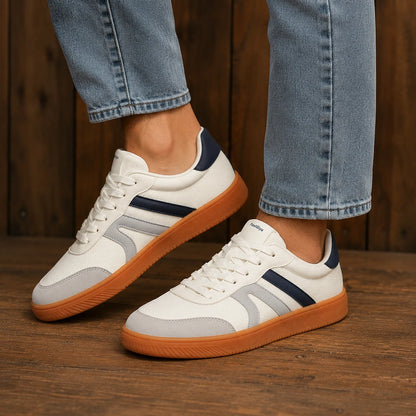 Contrast Panel Casual Sneakers