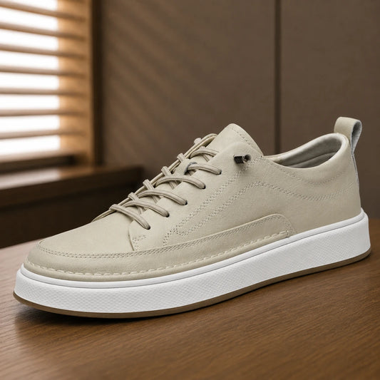 Contrast Sole Lace-Up Sneakers