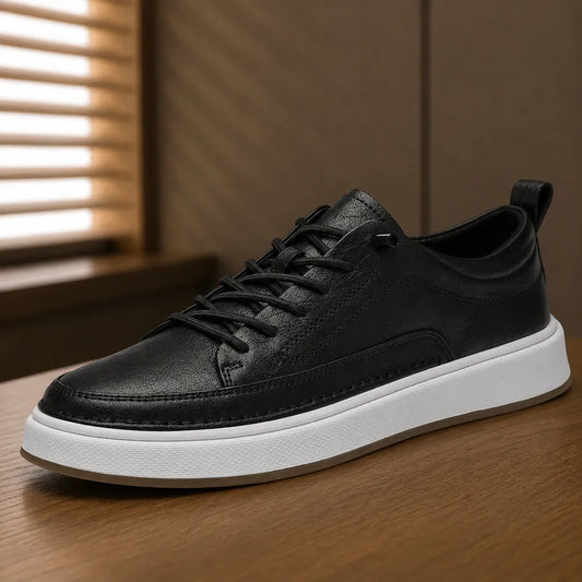 Contrast Sole Lace-Up Sneakers