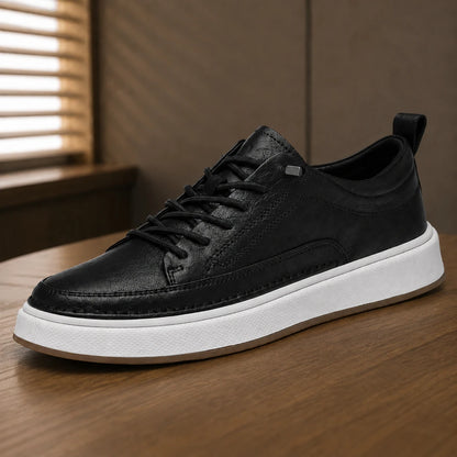 Contrast Sole Lace-Up Sneakers