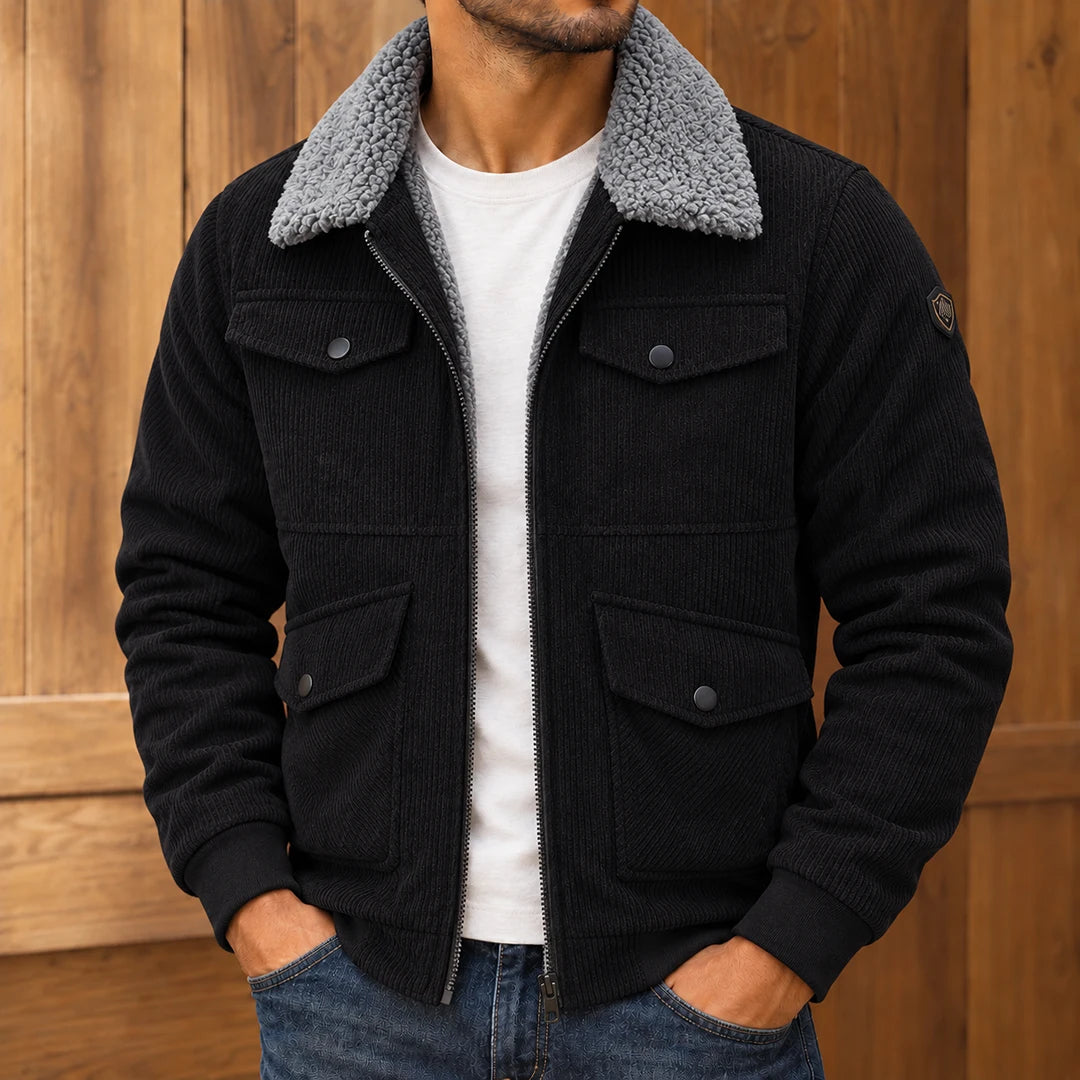 Corduroy Fleece Collar Jacket