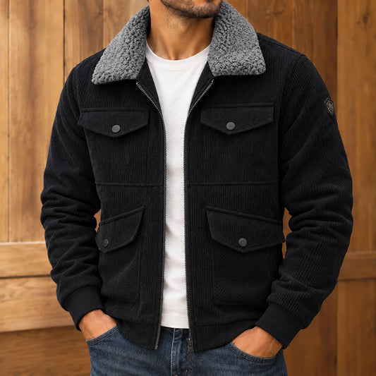 Corduroy Fleece Collar Jacket