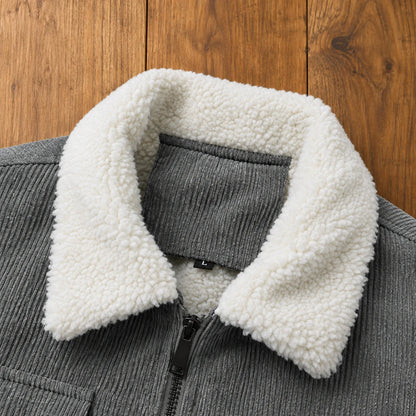 Corduroy Fleece Collar Jacket