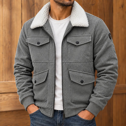 Corduroy Fleece Collar Jacket