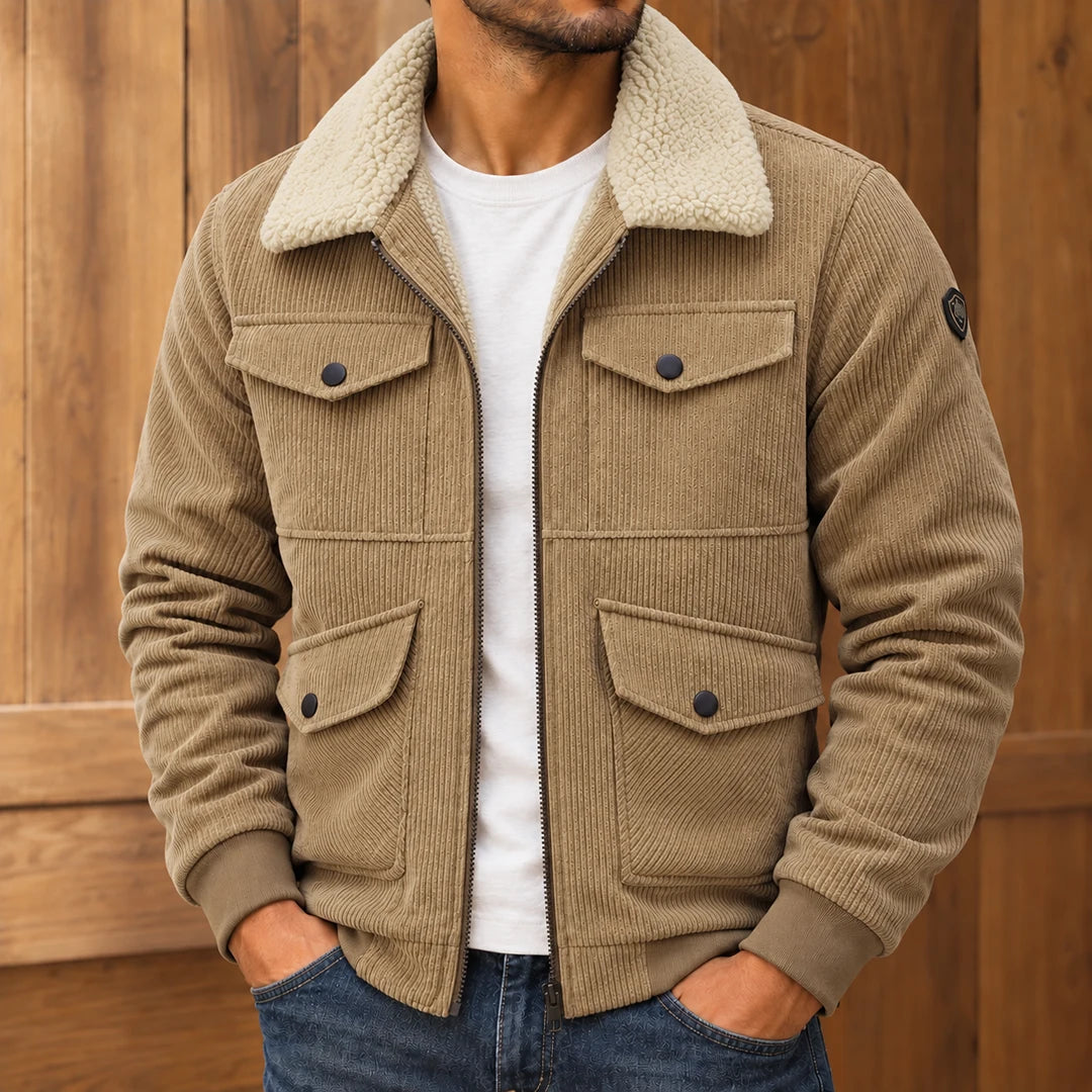 Corduroy Fleece Collar Jacket