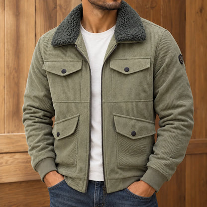 Corduroy Fleece Collar Jacket