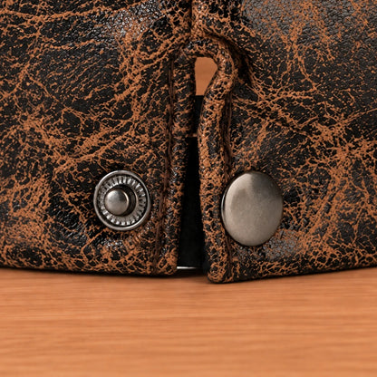 Crackle Patterned Flat Cap