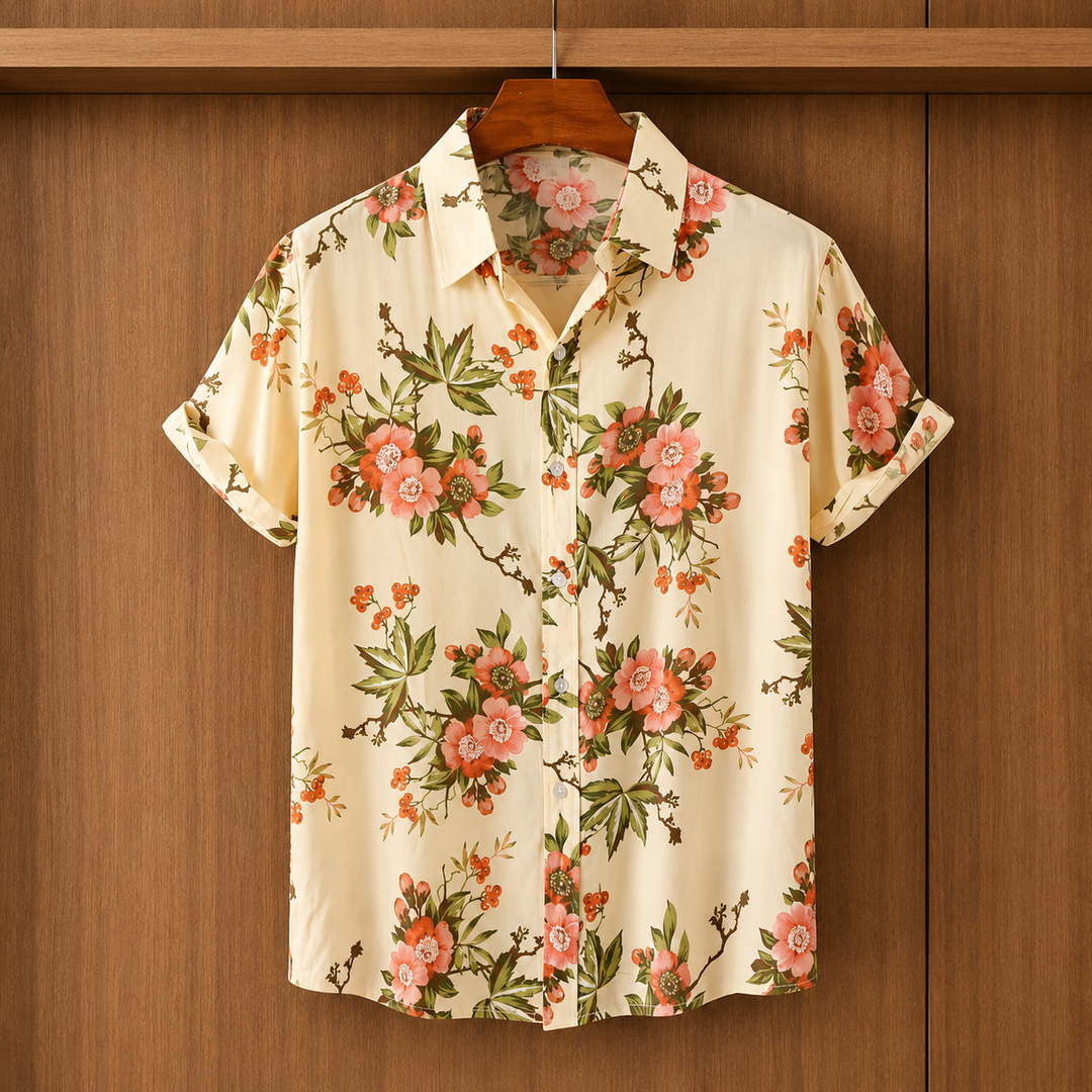 Printed Button-Up Shirt