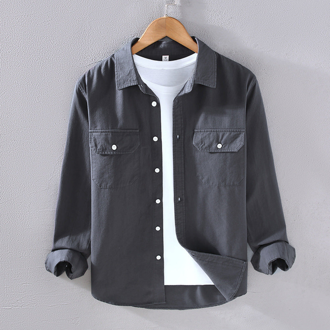 Velvet Long-Sleeve Shirt