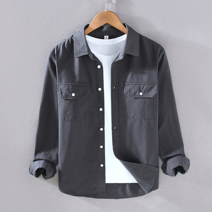 Velvet Long-Sleeve Shirt