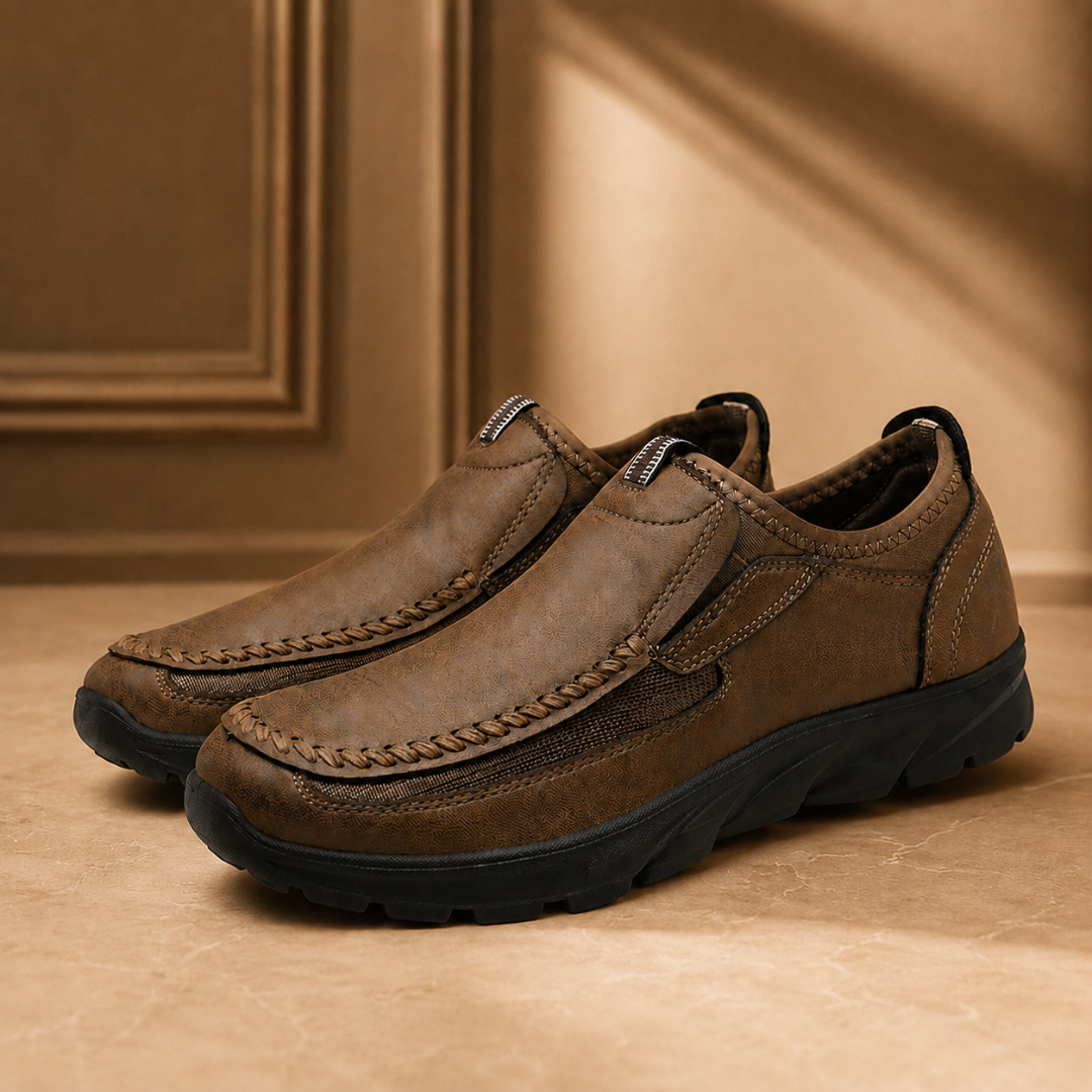 Genuine Leather Slip-Ons