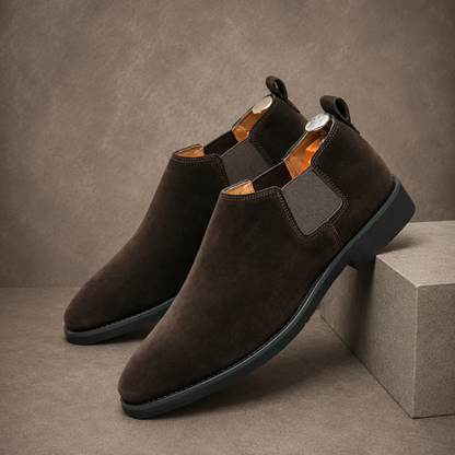 Suede Slip-On Boots