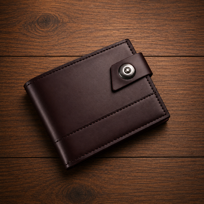 Stitched Leather Bifold Wallet