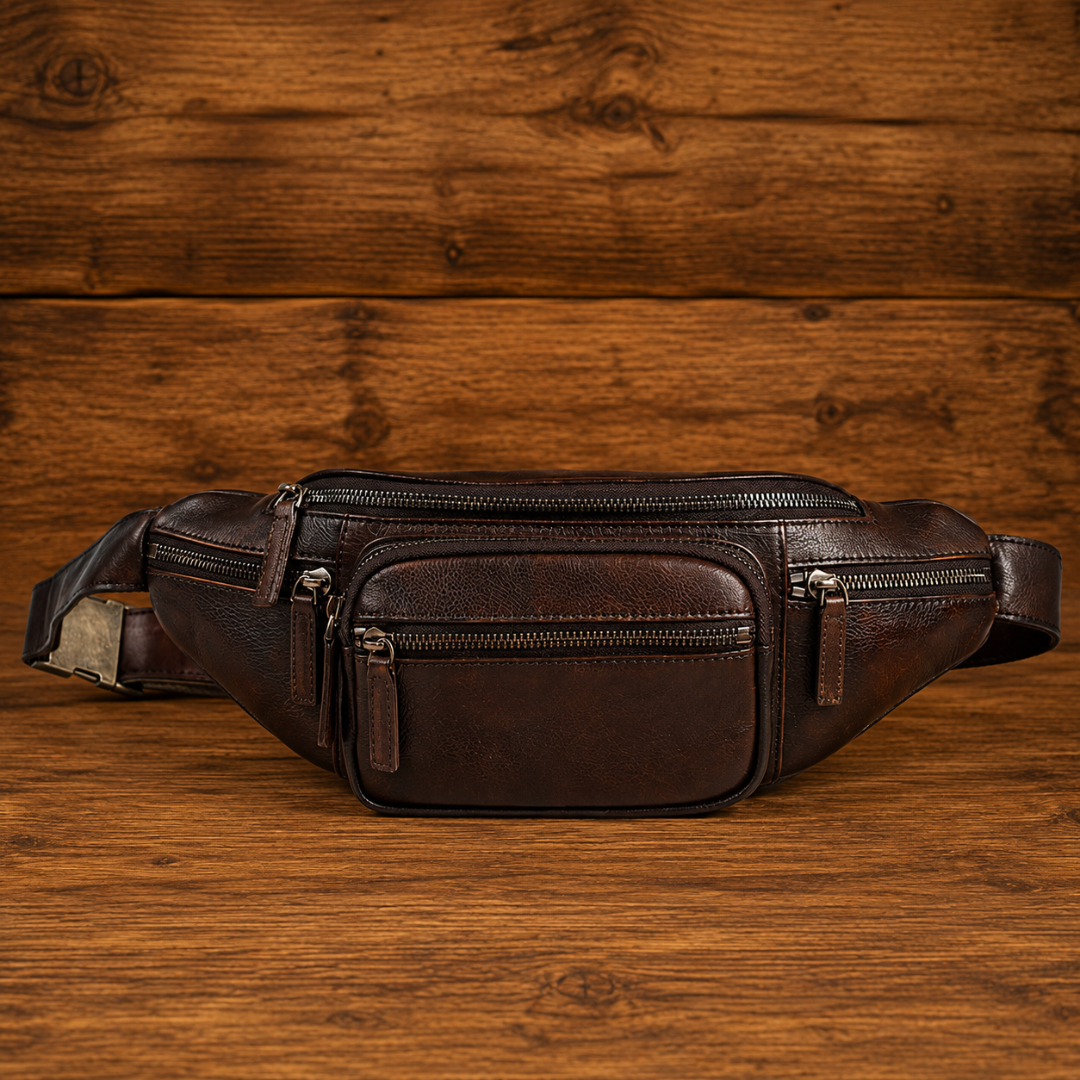 Compact Leather Belt Bag