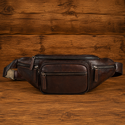 Compact Leather Belt Bag